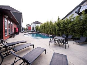 cottage landing pool area